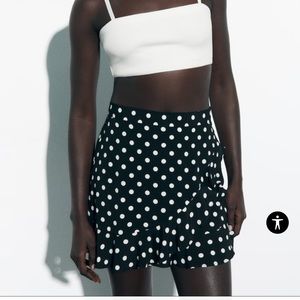 Zara Ruffled Polka Dot Skort